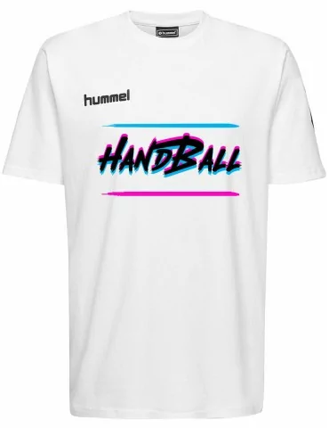 Tee Handball Miami Hummel Blanc | Le spécialiste handball espace-handball.com