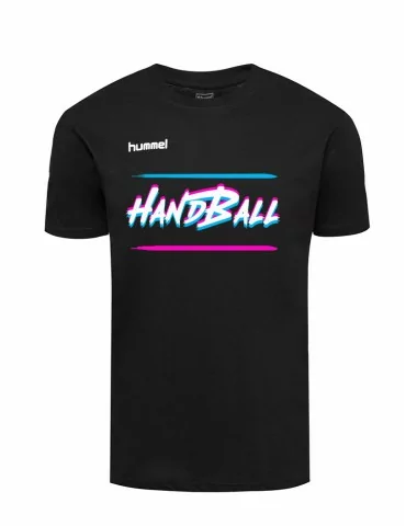 Tee Handball Miami Hummel Junior Noir | Le spécialiste handball espace-handball.com