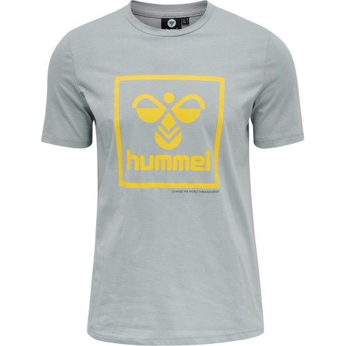 T-shirt Hmlisam Hummel | Gris/jaune