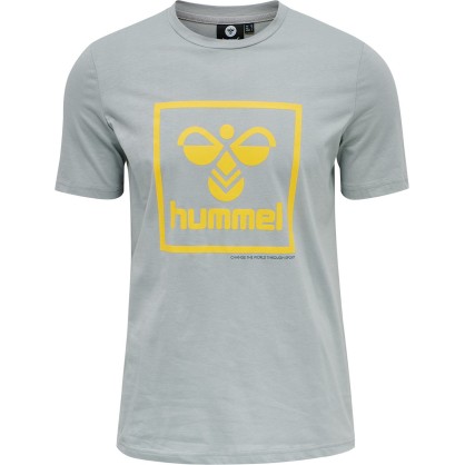 T-shirt Hmlisam Hummel | Gris/jaune