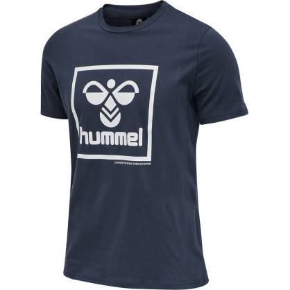 T-shirt Hmlisam Hummel | Marine/blanc