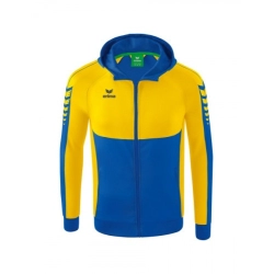 Veste Six Wings à Capuche Erima Junior Bleue/Jaune - Espace-Handball.com
