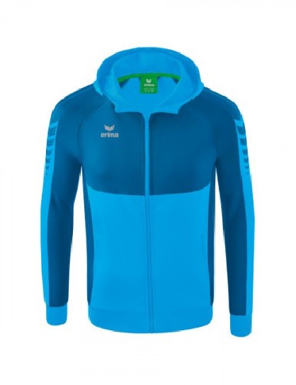 Veste Six Wings à Capuche Erima Junior Bleu clair - Espace-Handball.com