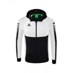 Veste Six Wings à Capuche Erima Junior Noir/Blanc - Espace-Handball.com