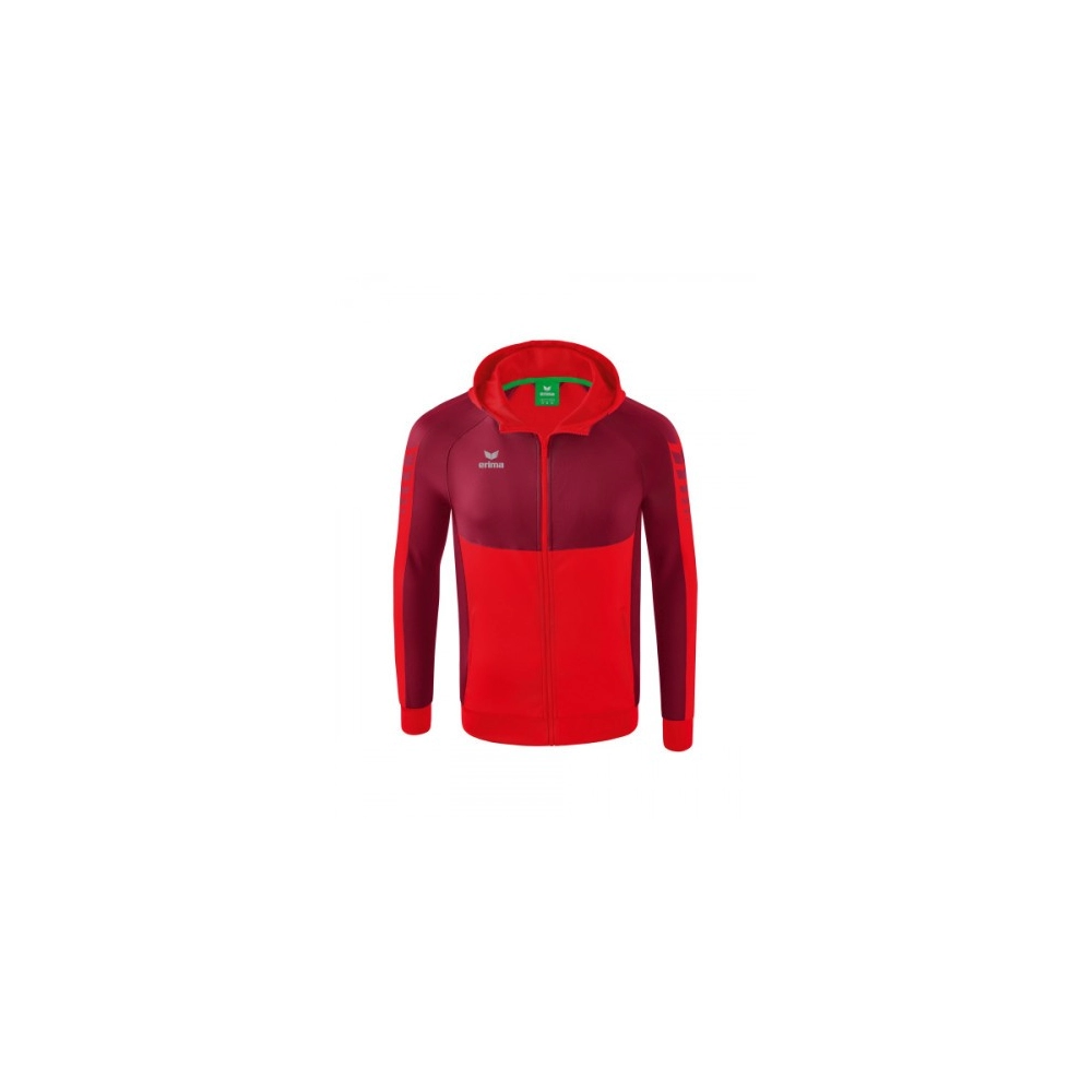 Veste Six Wings à Capuche Erima Rouge/Bordeaux