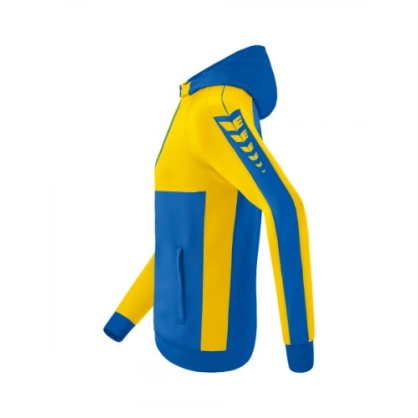 Veste Six Wings à Capuche Erima Bleue/Jaune - Espace-Handball.com