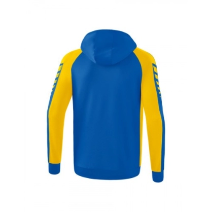 Veste Six Wings à Capuche Erima Bleue/Jaune - Espace-Handball.com