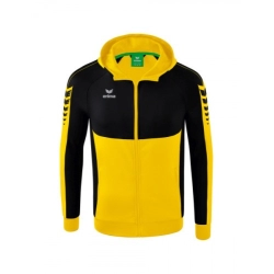 Veste Six Wings à Capuche Erima Jaune/Noir - Espace-Handball.com