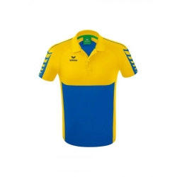 Polo Six Wings Erima Bleu/Jaune - Espace-Handball.com