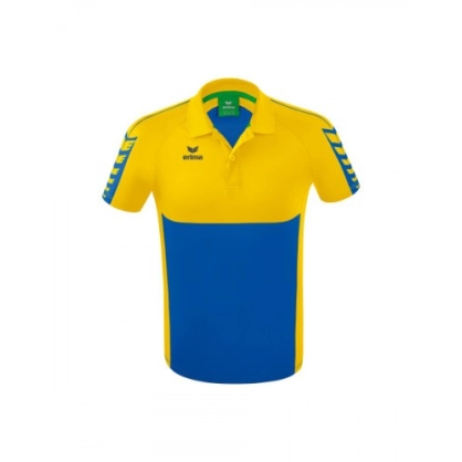 Polo Six Wings Erima Bleu/Jaune - Espace-Handball.com