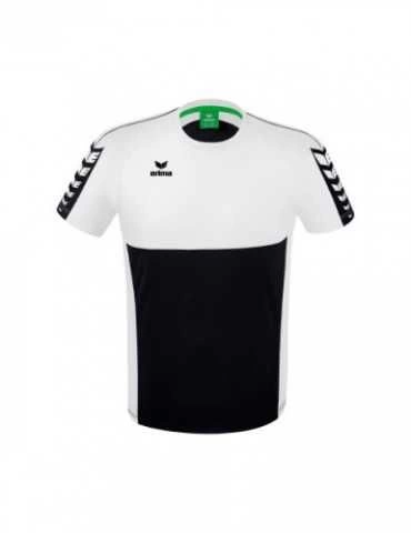 T-shirt Six Wings Erima Junior Noir/Blanc - Espace-Handball.com
