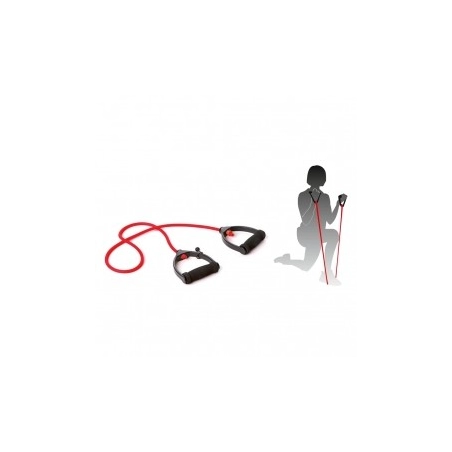 Tube élastique avec poignées - Rouge