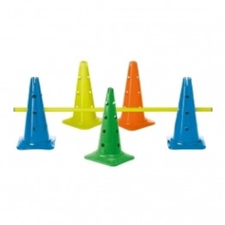 Cône 50 cm - 12 trous - avec encoche - Espace-Handball.com