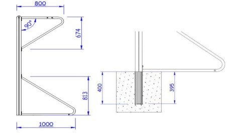 But de Handball à sceller en aluminium
