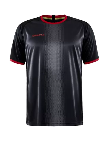 Maillot Progress 2.0 Graphic Craft noir/rouge Junior - Espace-Handball.com