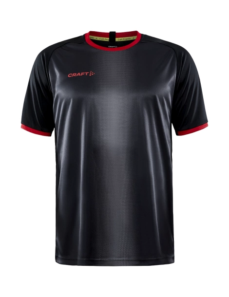 Maillot Progress 2.0 Graphic Craft noir/rouge Junior - Espace-Handball.com