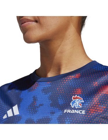 Maillot Training Bleu Officiel Équipe de France FFHB Femme Adidas