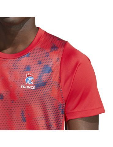 Maillot Training Rouge Officiel Équipe de France FFHB Adidas