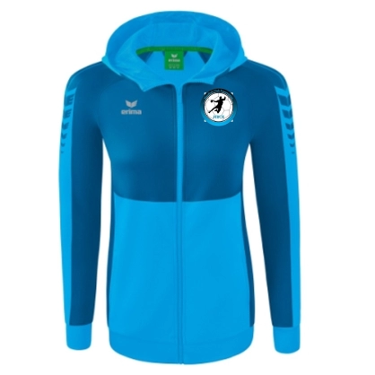 Veste zip à capuche ERIMA Bleu HBCF Femme - Espace-Handball.com