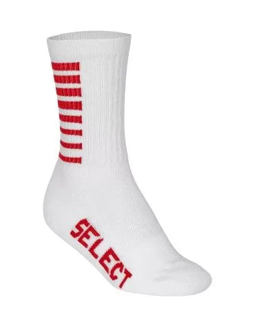 Chaussettes Basic Sélect Blanc/Rouge | Le spécialiste handball espace-handball.com