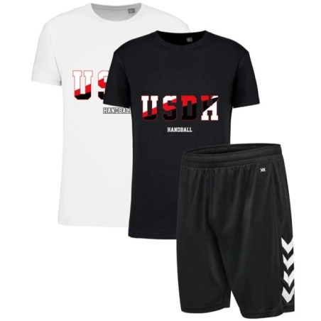Pack Ensemble t-shirt + short USDH Adulte/Junior