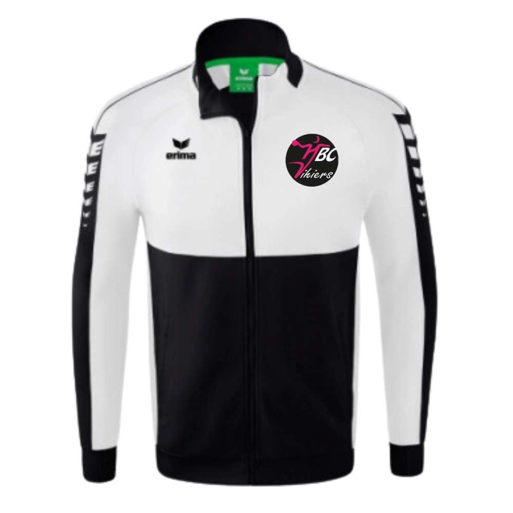 Veste zip ERIMA Noir/Blanc Vihiers Handball