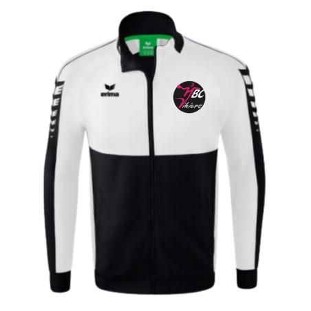 Veste zip ERIMA Noir/Blanc Vihiers Handball