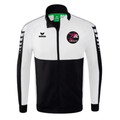 Veste zip ERIMA Noir/Blanc Vihiers Handball - Espace-Handball.com