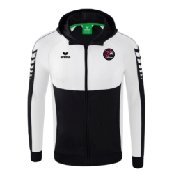 Veste zip à capuche ERIMA Noir/Blanc Vihiers Handball - Espace-Handball.com