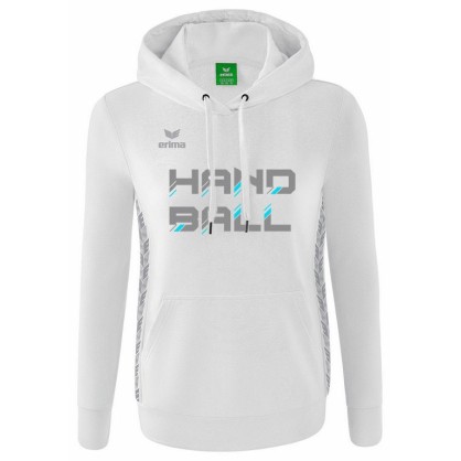 Sweat Capuche Verse Handball Femme Erima Blanc | Le spécialiste handball espace-handball.com