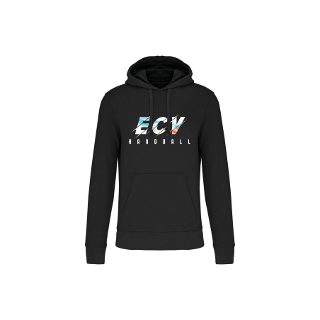 Sweat Capuche Coton ECV Noir