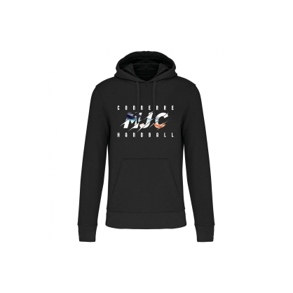 Sweat Capuche Coton ECV Noir - Espace-Handball.com