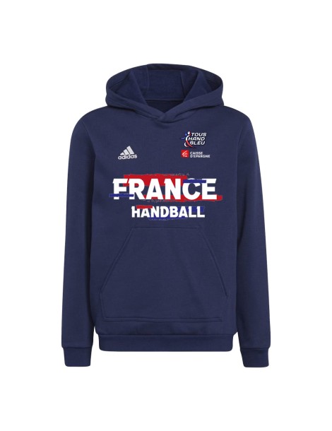 Sweat Junior Capuche Officiel Supporter France Handball Adidas | Le spécialiste handball espace-handball.com