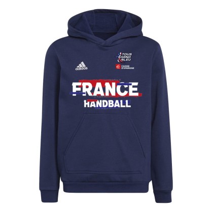 Sweat Junior Capuche Officiel Supporter France Handball Adidas | Le spécialiste handball espace-handball.com