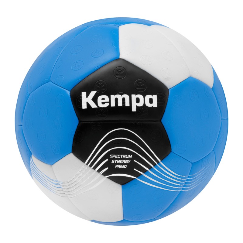 Ballon Synergie Primo Kempa Blanc/Bleu | Le spécialiste handball espace-handball.com