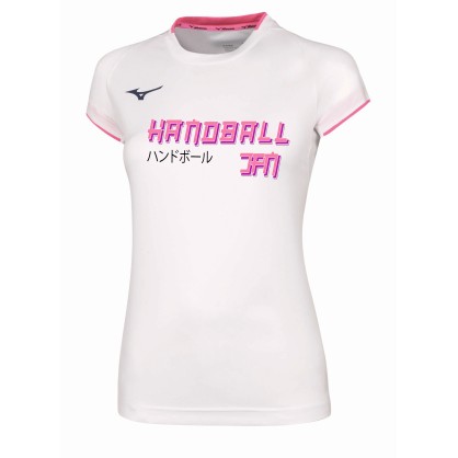 Maillot Core JPN Handball Mizuno Femme Blanc | Le spécialiste handball espace-handball.com