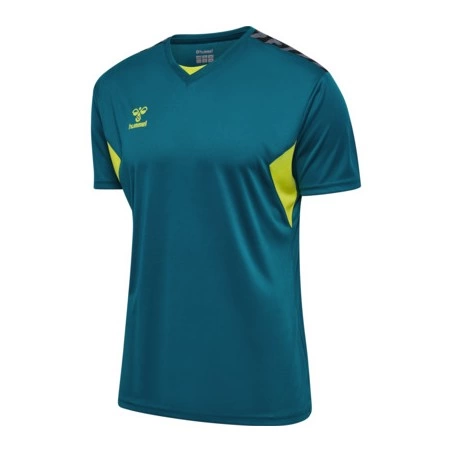 Maillot Hmlauthentic Hummel Bleu coral/jaune fluo - Espace-Handball.com