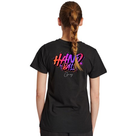 Tee-Shirt Handball Gang Noir Femme | Le spécialiste handball espace-handball.com