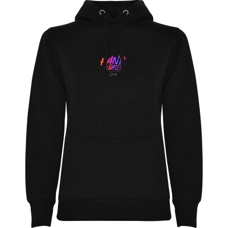 Sweat Capuche Handball Gang Noir Femme