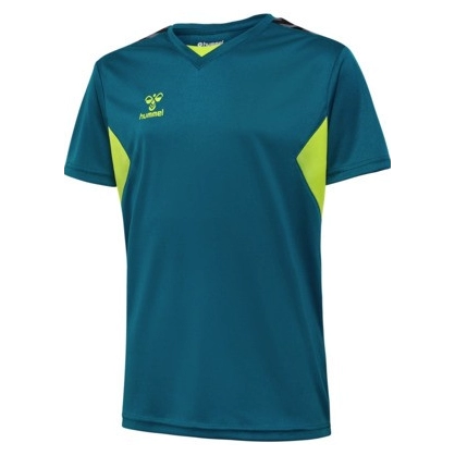 Maillot Hmlauthentic Bleu coral/jaune fluo Junior Hummel - Espace-Handball.com