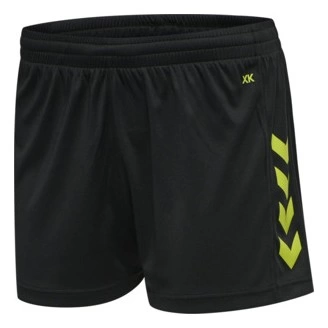 Short Core XK Hummel Femme Noir/Jaune | Le spécialiste handball espace-handball.com