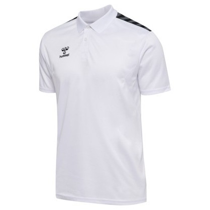 Polo Hmlauthentic functional Hummel blanc - Espace-Handball.com