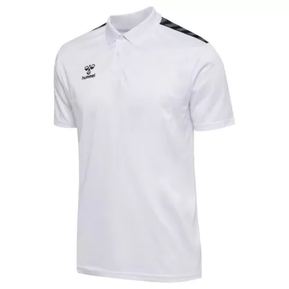 Polo Hmlauthentic functional Hummel blanc - Espace-Handball.com