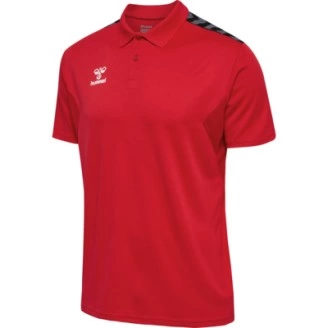 Polo Hmlauthentic functional Hummel rouge | Le spécialiste handball espace-handball.com