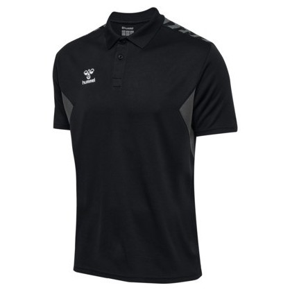 Polo Hmlauthentic functional Hummel Noir - Espace-Handball.com