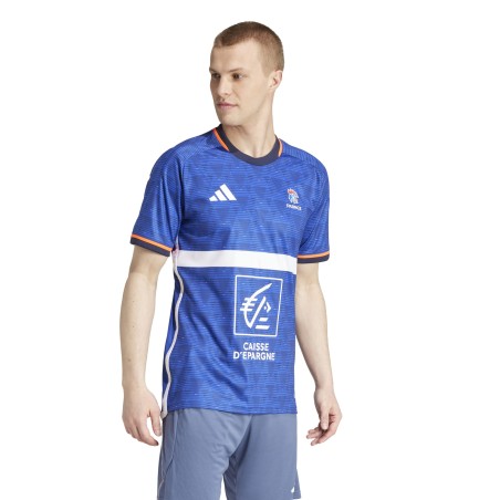 Maillot Officiel Équipe de France JO 2024 Adidas Bleu