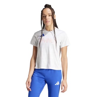 Tee-Shirt Training Équipe de France Handball JO 2024 Adidas Femme