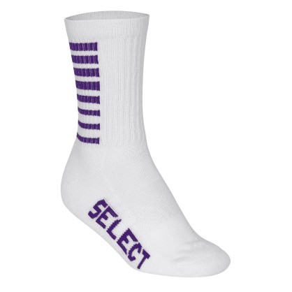 Chaussettes Basic Sélect Blanc/violet - Espace-Handball.com