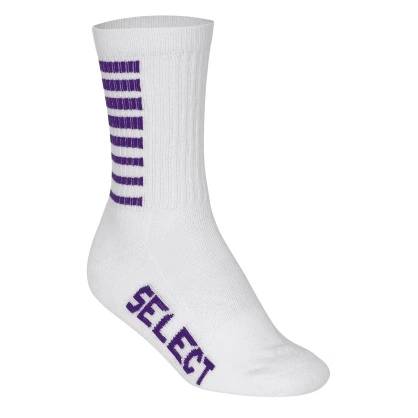 Chaussettes Basic Sélect Blanc/violet - Espace-Handball.com