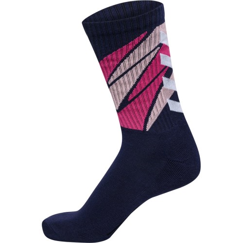 Chaussettes Handball HMLGraphic Hummel Marine/Rose | Le spécialiste handball espace-handball.com